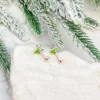 Christmas Martini Enamel Stud Earrings by Prep Obsessed