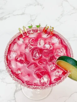 Christmas Martini Enamel Stud Earrings by Prep Obsessed