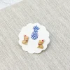 Christmas Pomeranian Signature Enamel Stud Earrings