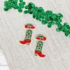 Christmas Rodeo Boot Enamel Dangle Earrings
