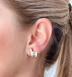 Christmas Tree Llama Signature Enamel Studs