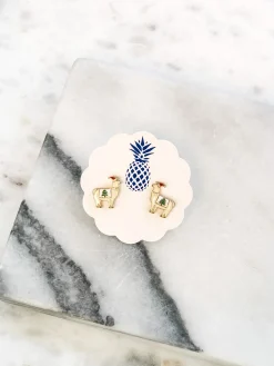 Christmas Tree Llama Signature Enamel Studs