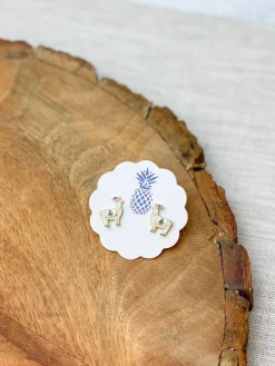 Christmas Tree Llama Signature Enamel Studs