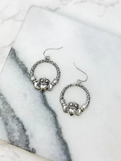 Claddagh Dangle Earrings