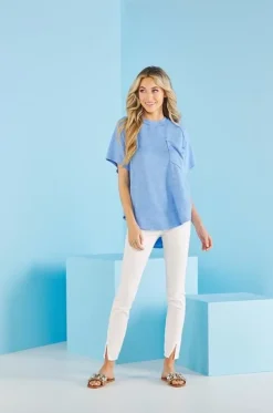 Claremont Tee by Mud Pie - Blue