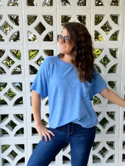 Claremont Tee by Mud Pie - Blue