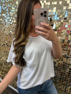 Claremont Tee by Mud Pie - White