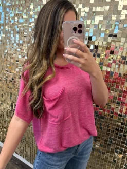 Claremont Tee by Mud Pie - Pink