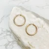 Classic Clip on Hoop Earrings - Gold