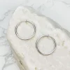 Classic Clip on Hoop Earrings - Silver