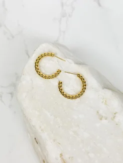 Classic Gold Braided Hoop Earrings