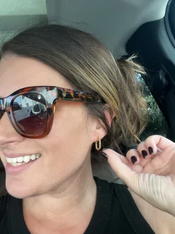 Classic Gold Oval Hoop Earrings