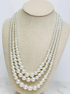 Classic Multi Strand Pearl Necklace
