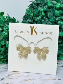Classic Pearl Bow Studs by Lauren Kenzie