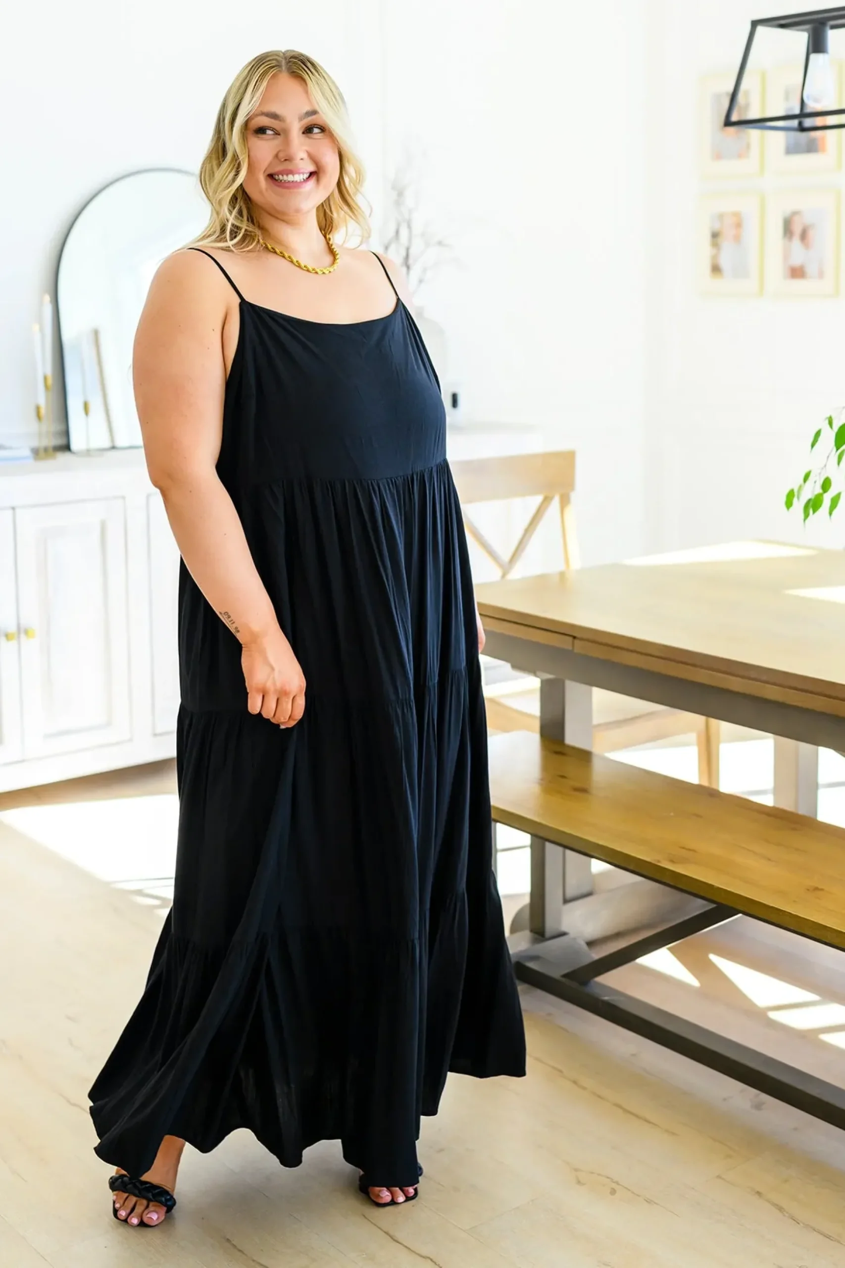 Classically Cool Tiered Maxi Dress