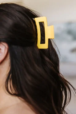 Claw Clip Set of 4 in Lemon