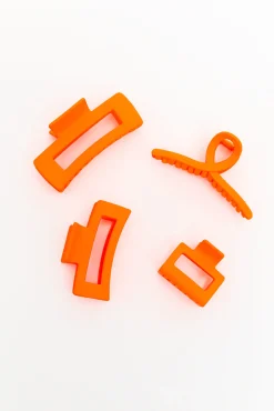 Claw Clip Set of 4 in Orange (Ships in 1-2 Weeks)