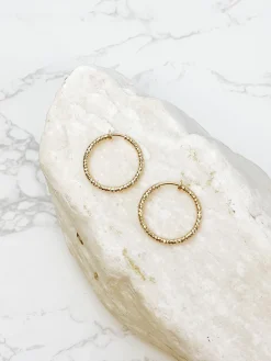 Clip on Hoop Earrings - Gold