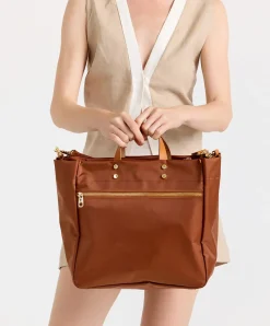 Codie Nylon Tote - Cognac