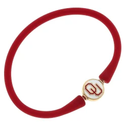 Collegiate Game Day Silicone Bracelet - Oklahoma Red