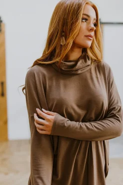 Comfort First Cowl Neck Hi-Low Long Sleeve (Ships in 2-3 Weeks)