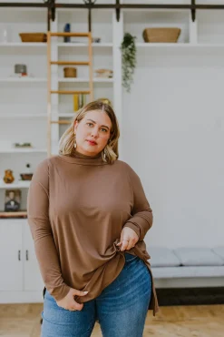 Comfort First Cowl Neck Hi-Low Long Sleeve (Ships in 2-3 Weeks)