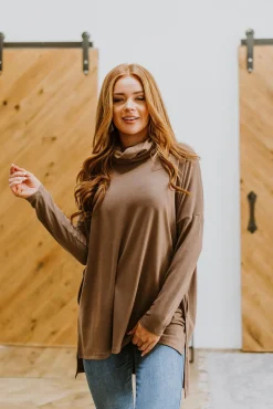 Comfort First Cowl Neck Hi-Low Long Sleeve (Ships in 2-3 Weeks)