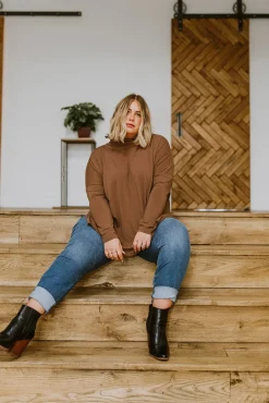 Comfort First Cowl Neck Hi-Low Long Sleeve (Ships in 2-3 Weeks)