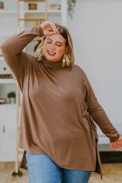 Comfort First Cowl Neck Hi-Low Long Sleeve (Ships in 2-3 Weeks)