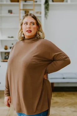 Comfort First Cowl Neck Hi-Low Long Sleeve (Ships in 2-3 Weeks)