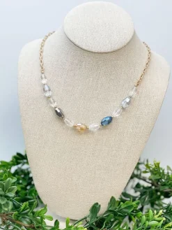 Cool Tone Beaded Necklace