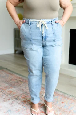 Cooper High Rise Vintage Denim Jogger by Judy Blue