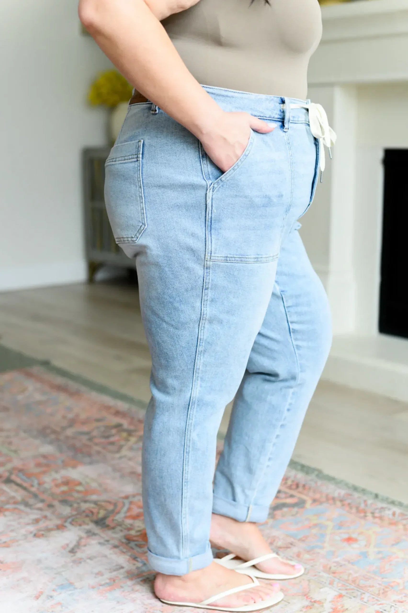 Cooper High Rise Vintage Denim Jogger by Judy Blue