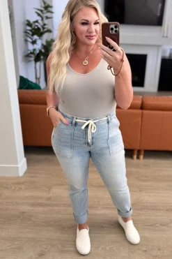 Cooper High Rise Vintage Denim Jogger by Judy Blue