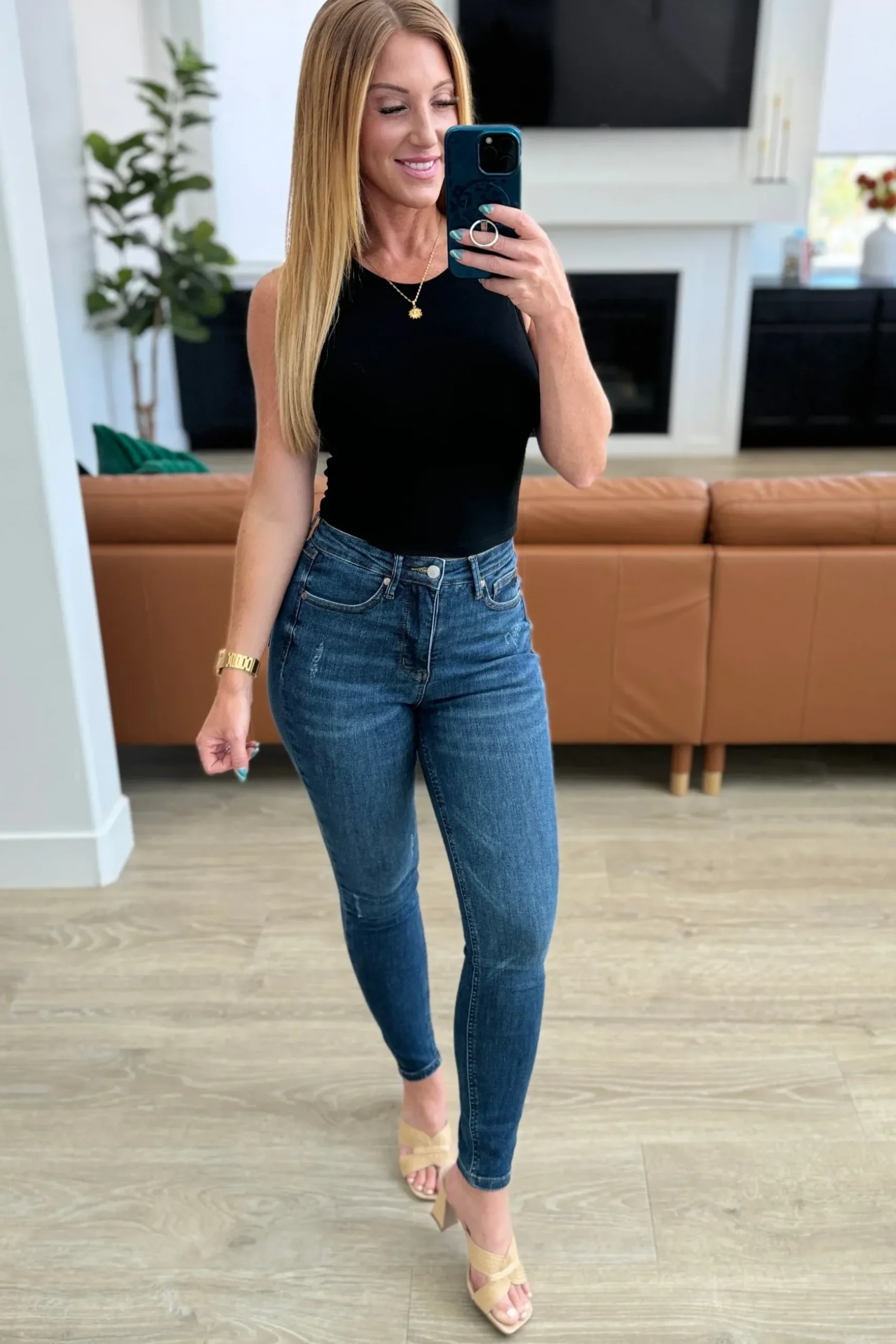 Cora High Rise Control Top Skinny Jeans by Judy Blue