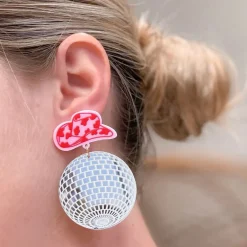 Cowgirl Disco Statement Dangle Earrings
