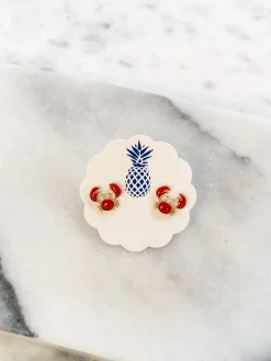Crab Signature Enamel Studs by Prep Obsessed