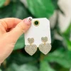 Crystal Heart Drop Earrings