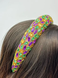 Crystal Mardi Gras Embellished Headband