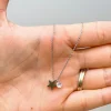 Cubic Zirconia Star Pendant Necklace - Silver