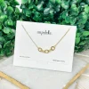 Dainty Metal Link Pendant Necklace - Gold