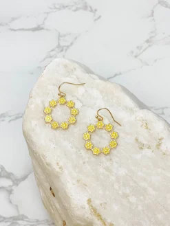Daisy Ring Dangle Earrings