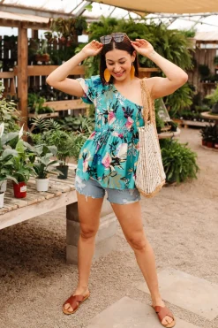 Day Trip Blouse in Emerald