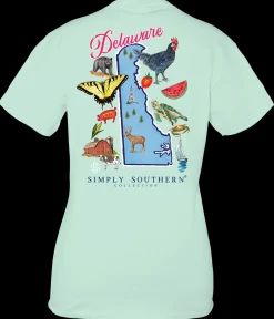Delaware State Short Sleeve Tee by Simply Southern