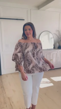 Desert Romance Animal Print Blouse