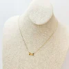 Dog Bone Pendant Necklace - Gold