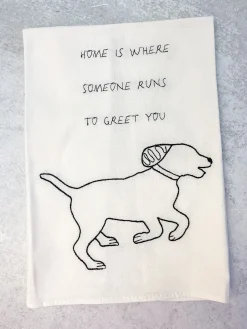 Dog Embroidered Towels by Mud Pie