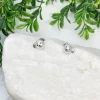 Dog Pearl Stud Earrings - Silver