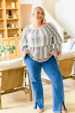 Don't Tempt Me Embroidered Blouse