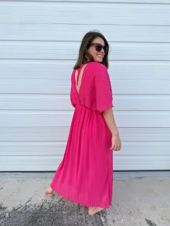 DOORBUSTER: Draped Maxi Dress - Fuchsia by Sew In Love (Ships in 2-3 Weeks)